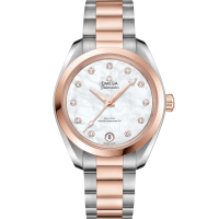 海马系列 AQUA TERRA 150米手表 34毫米, 精钢-Sedna™ 18k金表壳 搭配 精钢-Sedna™ 18k金表链 - SKU码 220.20.34.20.55.001
