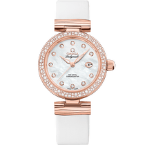 碟飞系列 Ladymat<span class="nowrap">ic</span> 34毫米, Sedna™ 18k金表壳 搭配 皮表带 - 42567342055008
