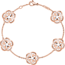 优游FLOWER<span class="nowrap">系列</span> 手链, 白色18k金, 珍珠母贝 - B43BGA0204005