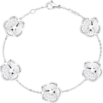 优游FLOWER<span class="nowrap">系列</span> 手链, 白色18k金, 珍珠母贝 - B603BC0700105