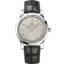 海马系列1948<span class="nowrap">手表</span> 38毫米, 铂金 搭配 皮表带 - 51193382099001