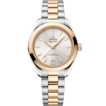 海马系列 AQUA TERRA 150米<span class="nowrap">手表</span> 30毫米, 精钢-Moonshine 18K金表壳 搭配 精钢-Moonshine 18K金表链 - 22020302002001