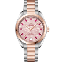 海马系列 AQUA TERRA 150米<span class="nowrap">手表</span> 34毫米, 精钢-Sedna™ 18k金表壳 搭配 精钢-Sedna™ 18k金表链 - 22020342060001