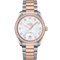 海马系列 AQUA TERRA 150米<span class="nowrap">手表</span> 38毫米, 精钢-Sedna™ 18k金表壳 搭配 精钢-Sedna™ 18k金表链 - 22025382055001