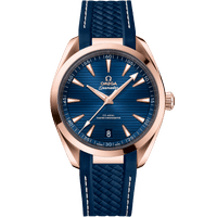 海马系列 AQUA TERRA 150米<span class="nowrap">腕表</span> 41毫米, Sedna&trade; 18k金表壳 搭配 橡胶表带 - 22052412103001