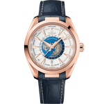 海马系列 AQUA TERRA 150米<span class="nowrap">手表</span> 43毫米, Sedna™ 18k金表壳 搭配 皮表带 - 22053432202001