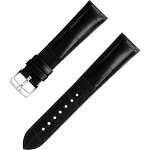 两件式<span class="nowrap">表带</span> - 玄色鳄鱼皮表带，搭配针扣 - 98000014W