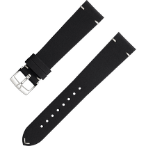 两件式<span class="nowrap">表带</span> - 玄色皮表带，搭配针扣 - 032CUZ006675W