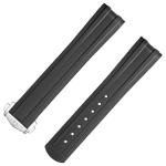 两件式<span class="nowrap">表带</span> - 灰色橡胶表带，搭配折叠表扣，合用于海马系列300米潜水表 - 032Z020496W
