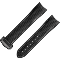 两件式<span class="nowrap">表带</span> - 玄色橡胶表带，搭配折叠表扣，合用于海马系列陆地宇宙600米手表 - 032CVZ005517W